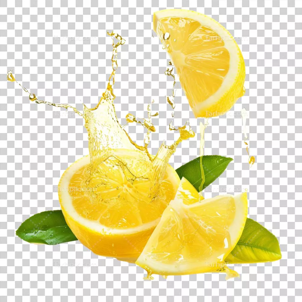 برش‌های لیمو تازه در آب در حال پاشیدن، احساسی تابستانی را منتقل می‌کند