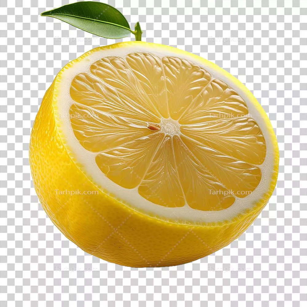 طرحی از لیمو و لیموترش بدون پس‌زمینه زرد با کیفیت بالا