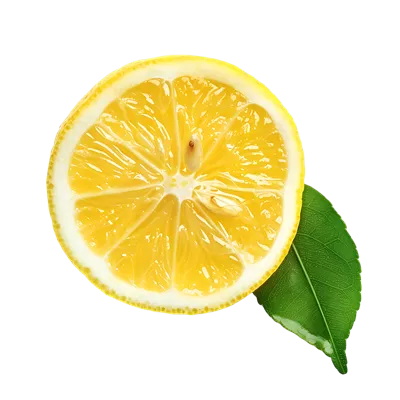لیمو طبیعی با برگ سبز ایزوله شده و جلوه‌ای تازه و طبیعی