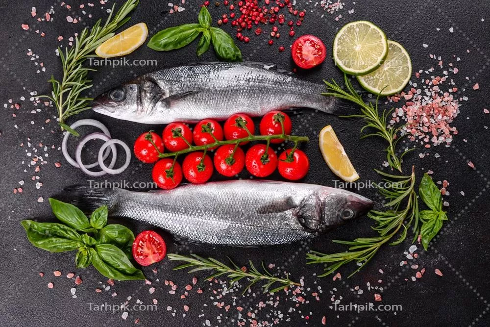 ماهی تازه و مواد لازم برای پخت ماهی سیبزمینی