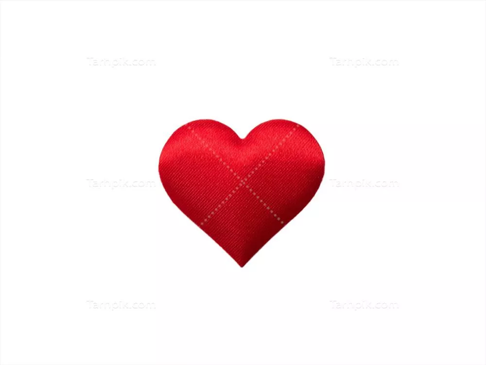 تزئینات روز ولنتاین: قلبهای کوچک قرمز جدا شده بر روی پسزمینه سفید