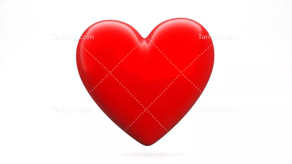 رندر سه بعدی قلب قرمز ایزوله شده برای طراحی و هنر دیجیتال