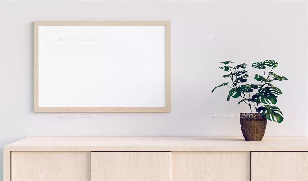 ماکت قاب در یک اتاق مینیمالیستی با طراحی ساده و زیبا