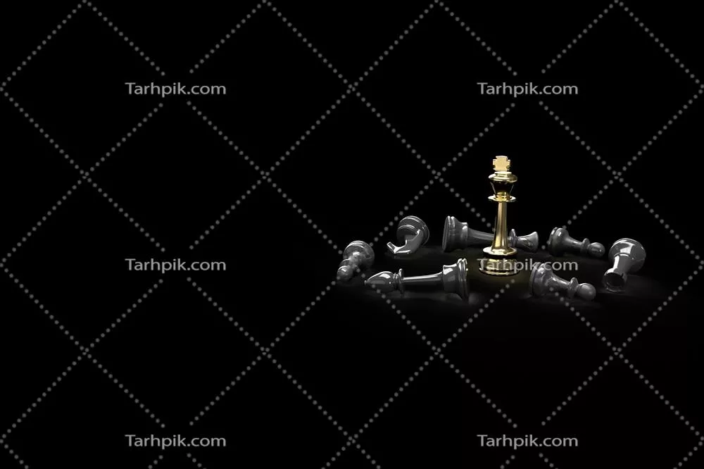 تزیینات شطرنجی از پادشاه، فیل و سرباز برای موفقیت در کسب و کار