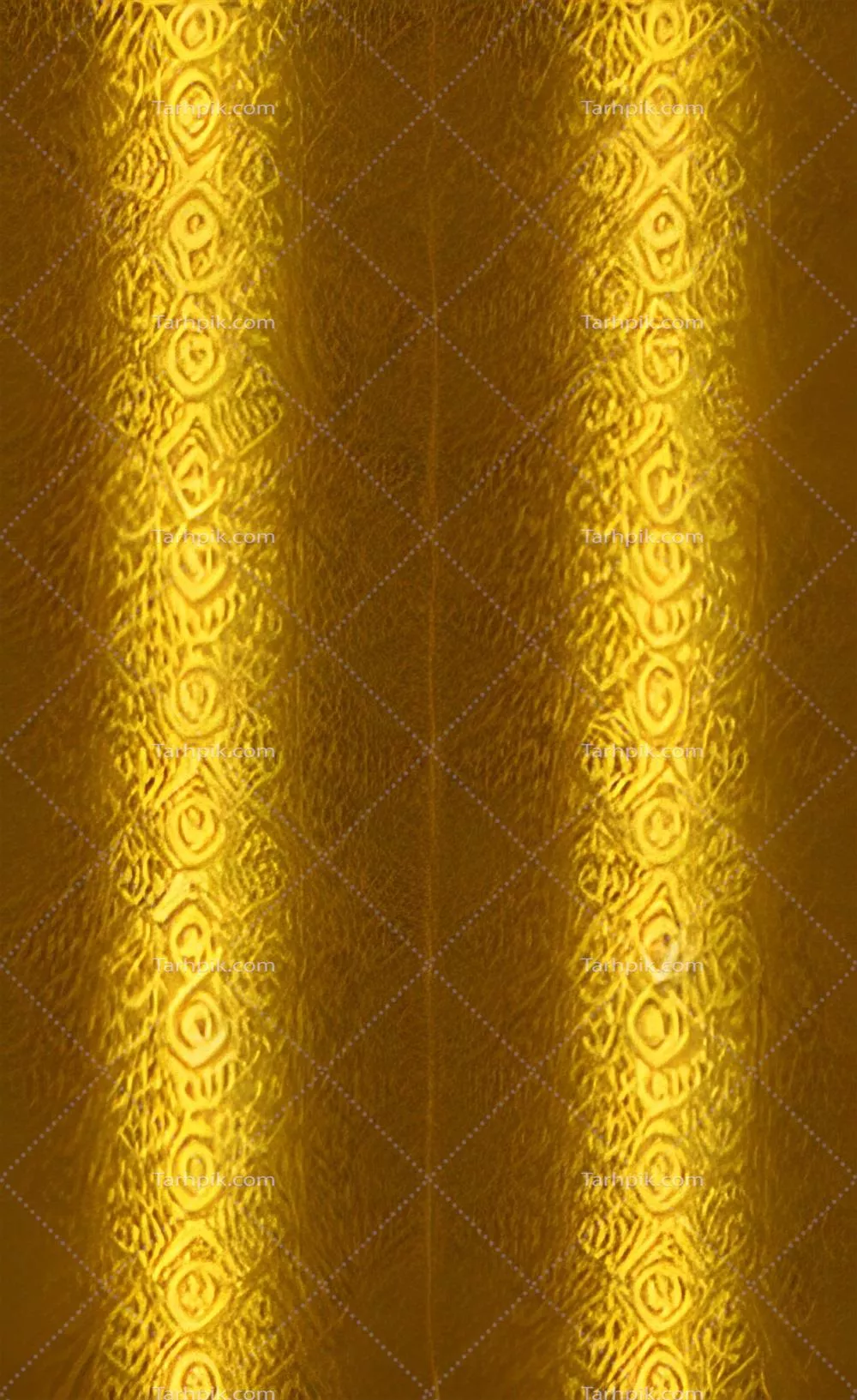 آرت انتزاعی تایلندی با رنگ های طلایی و الگوهای زرد برای طراحی گرافیکی و تبلیغات