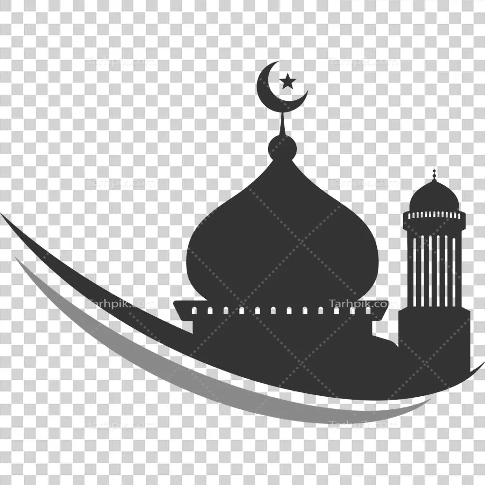 طراحی آیکون سیلوئت مسجد با جزئیات بینظیر و الهامبخش برای استفادههای مختلف