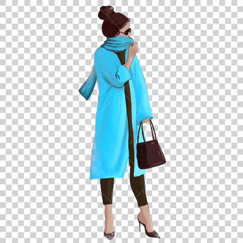دختری با پالتو و شال در خیابان، جلوهای شیک و مدرن از استایل خیابانی