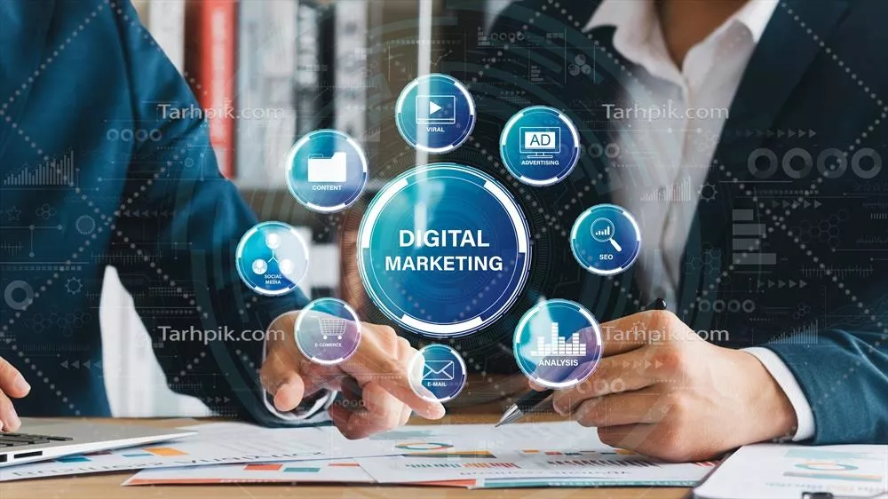 مفاهیم فن آوری بازاریابی دیجیتال در رسانه های آنلاین و تبلیغات آنلاین برای افزایش فروش