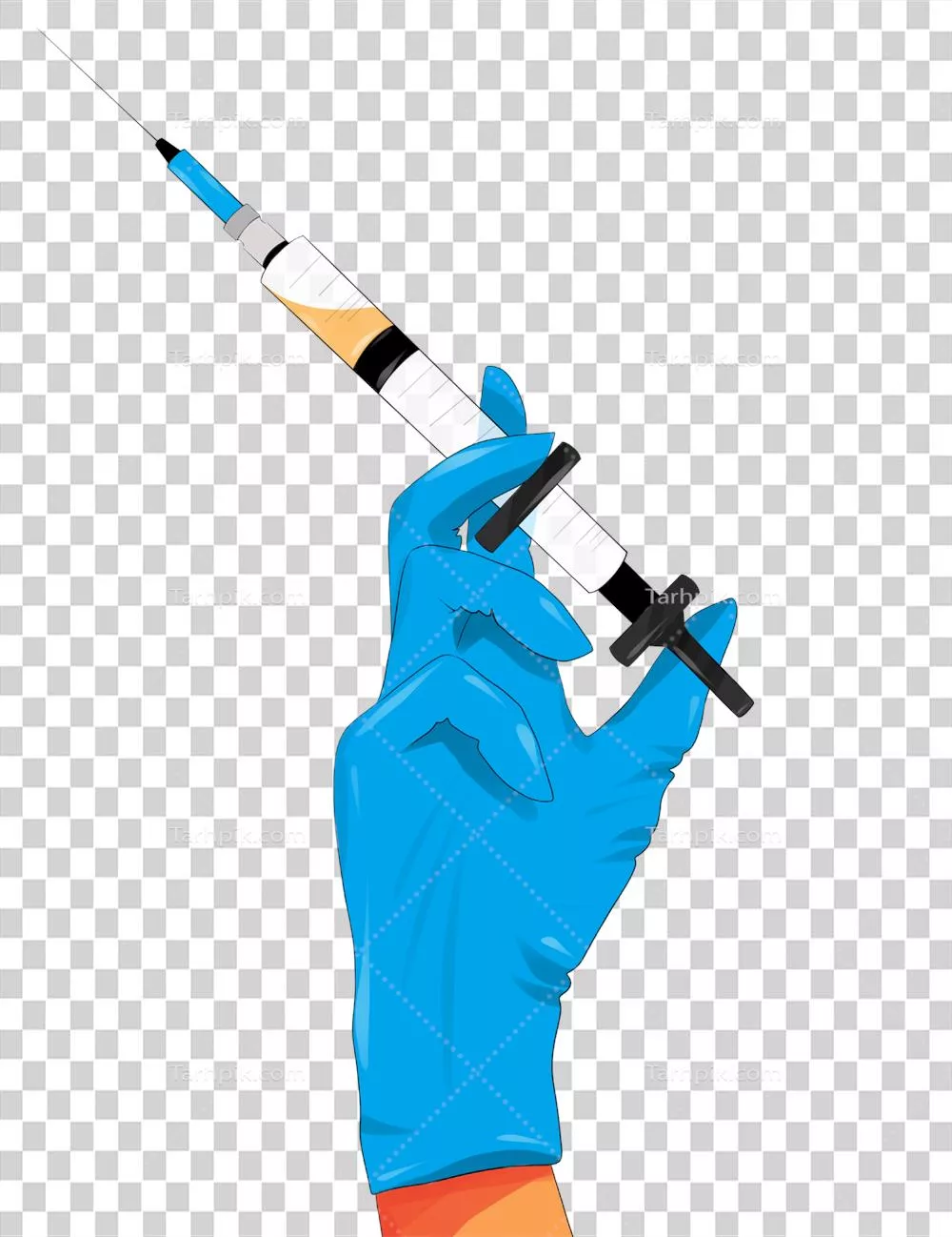 تصویری از تزریق بوتاکس و ویتامینها با استفاده از سرنگ در زمینه پزشکی و زیبایی