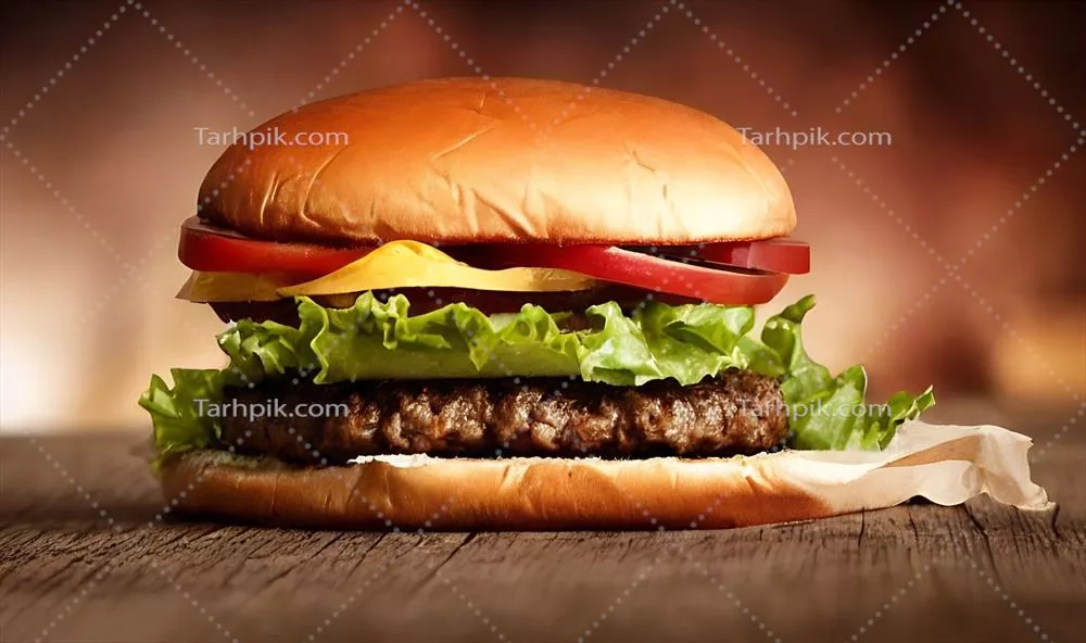 برگر خانگی خوشمزه و تازه از نوع گورمت با طعم بی‌نظیر
