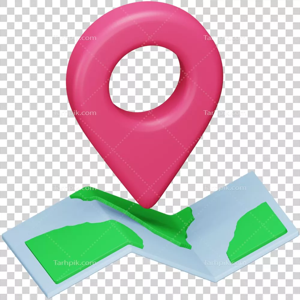 آیکون ایزومتریک مکان‌یابی سه‌بعدی با کیفیت بالا