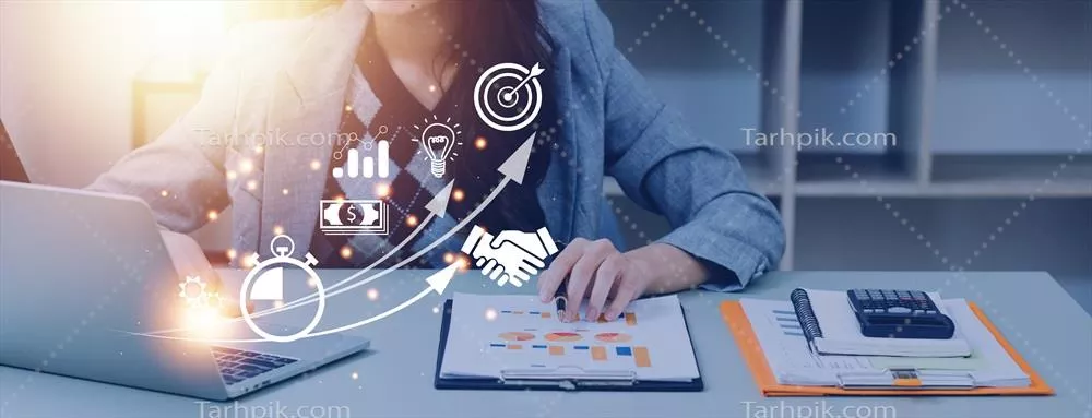 مفهوم استارتاپ با نماد کسبوکار و ارتباطات شبکهای در رابط مدرن مجازی