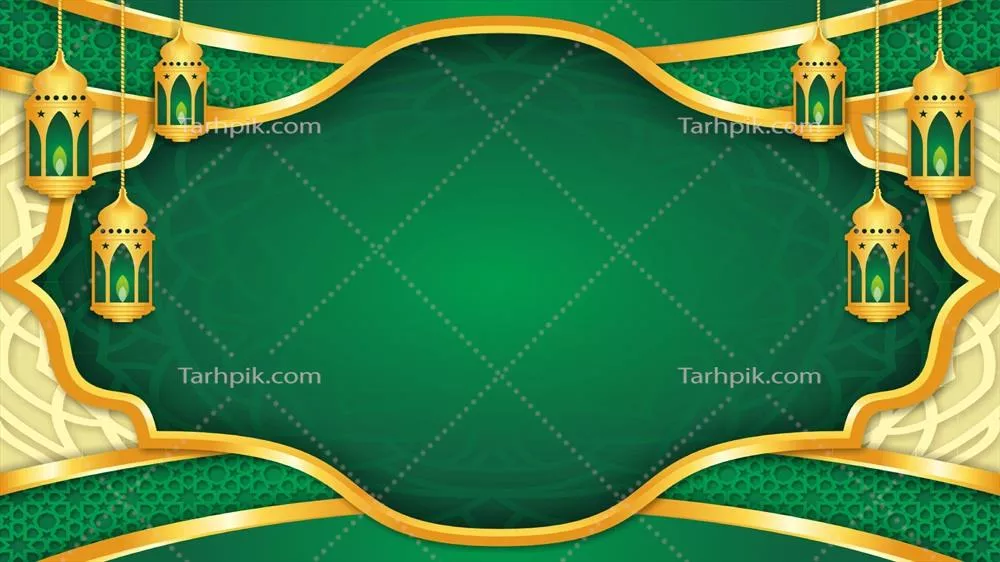 میلاد النبی با زمینه سبز زیبا - جشن و بزرگداشت پیامبر اسلام