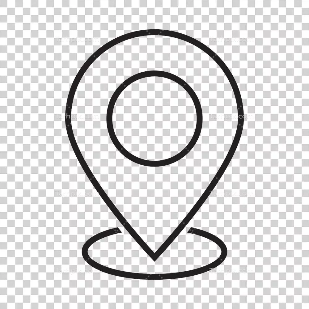 آیکون نشانگر موقعیت GPS: طراحی خطی آیکون محلیاب و علامت نقشه
