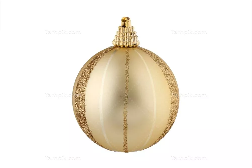 توپ کریستالی طلایی 6776 با پسزمینه شفاف برای تزئینات سال نو
