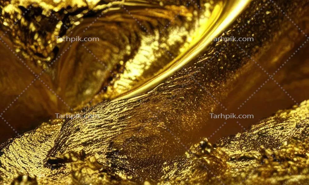 پسزمینه جریان مایع طلایی زیبا و جذاب برای طراحیهای مدرن
