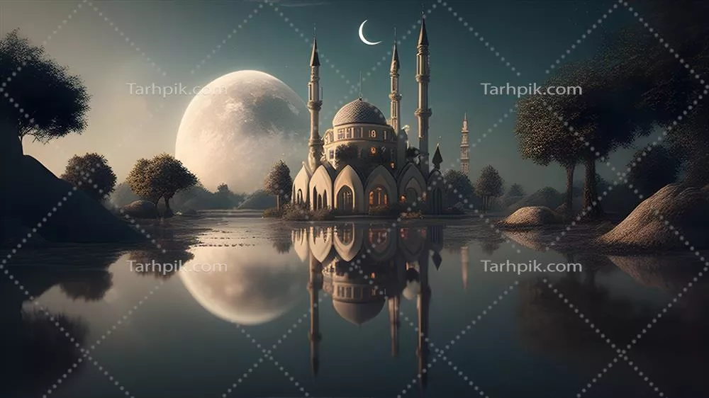 دیدگاه شب رمضانی با مسجد تاریخی و معماری سلیمانیه در استانبول، ترکیه