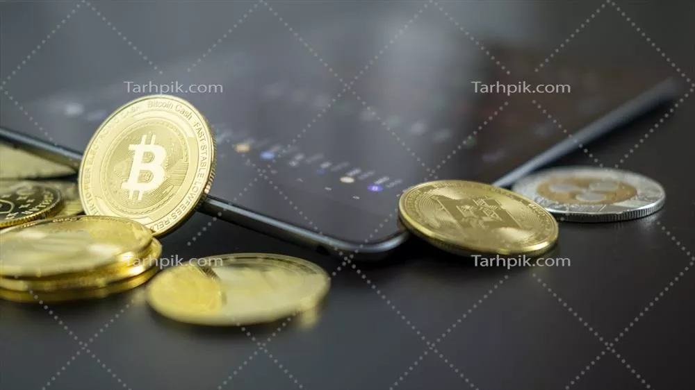 مفهوم ارز دیجیتال با بیت کوین و طلا؛ آینده مالی غیرمتمرکز