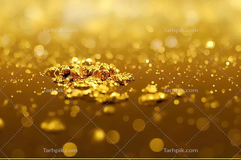 زمینه طلایی غنی و زیبا با طراحی هوش مصنوعی برای پروژه های هنری