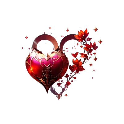 نماد قلب سه بعدی براق و زیبا برای طراحی های مدرن