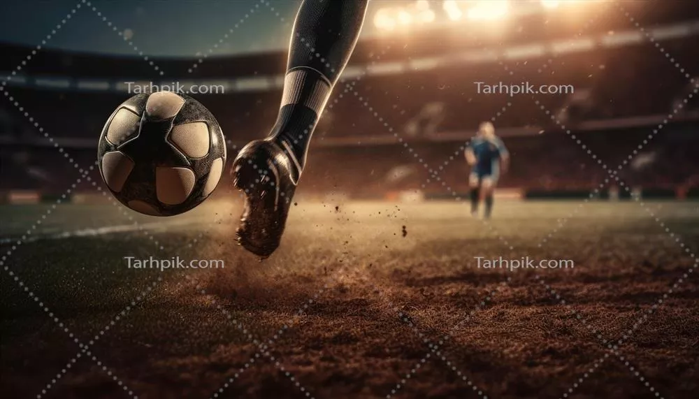 تکنیک ضربه زدن سریع بازیکن فوتبال به توپ در استادیوم با استفاده از هوش مصنوعی
