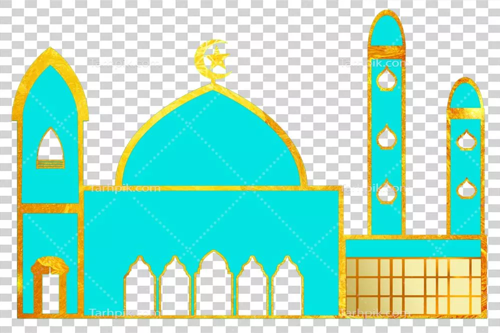 طراحی آیکون مسجد به عنوان محل عبادت مسلمانان با ویژگی‌های منحصر به فرد