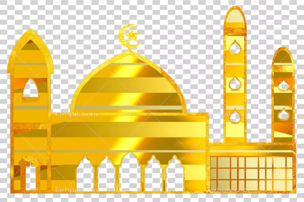 طراحی آیکن مسجد برای محل نماز مسلمانان با جزئیات زیبا و معنوی