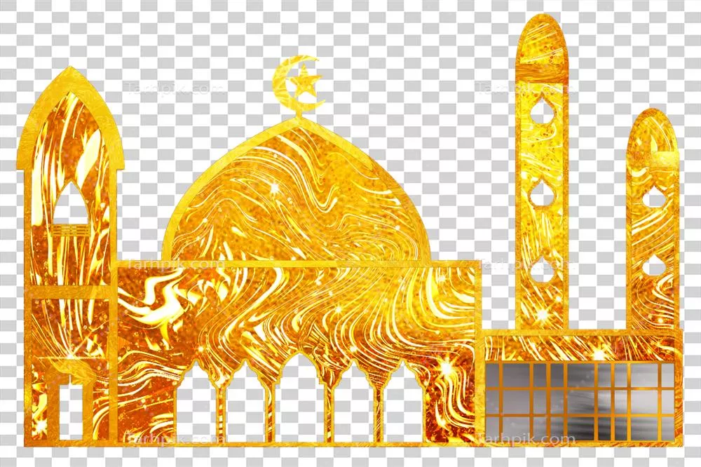 طراحی آیکون مسجد به عنوان مکان مقدس نماز برای مسلمانان