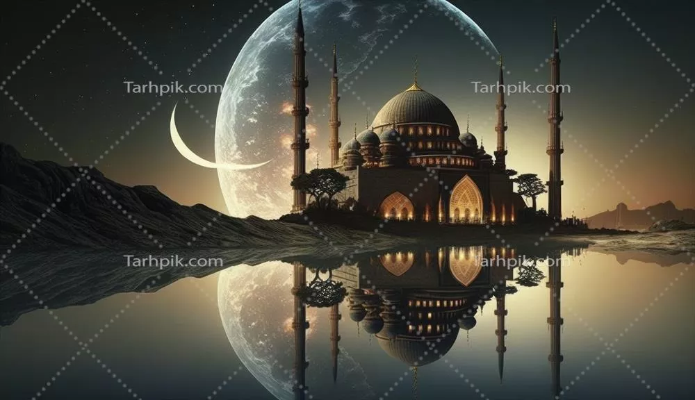 تصویرسازی شگفتانگیز از طراحی معماری مساجد مسلمانان در رمضان کریم