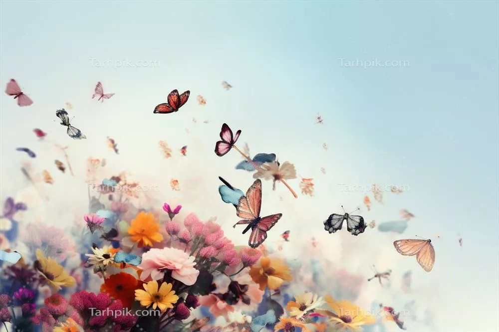 تصاویر شگفتانگیز گلهای رنگارنگ بهاری تولید شده با هوش مصنوعی