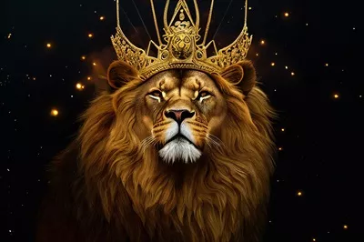 شیر با تاج سلطنتی: هنر هوش مصنوعی و تجربه بصری خیرهکننده