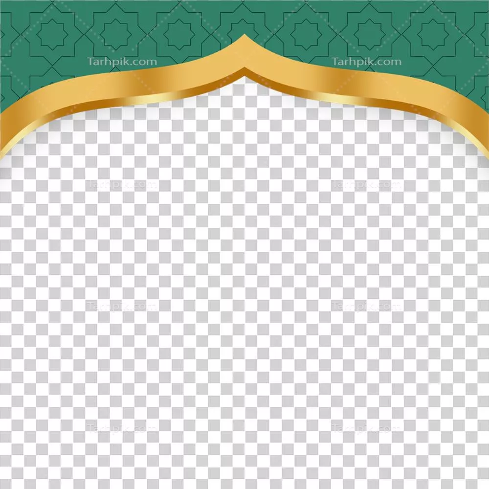 حاشیههای اسلامی طلایی برای طراحی و تزئین جلوههای هنری