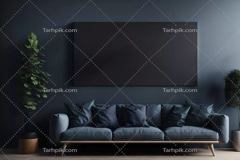 رندر سه بعدی و شبیه‌سازی دیوار نشیمن با طراحی داخلی با استفاده از هوش مصنوعی