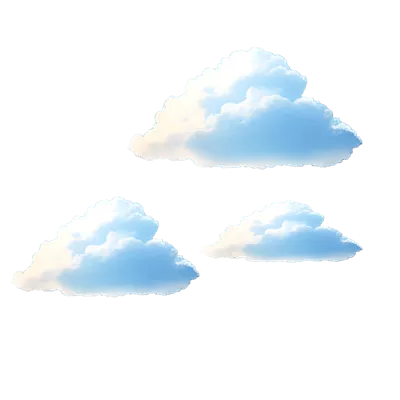 ابرهای سفید جدا شده در آسمان آبی و زیبای روز