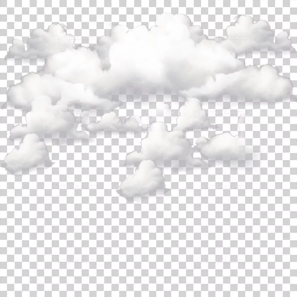 ابرهای سفید مجزای آسمان: زیبایی بینظیر و آرامش بخش طبیعت