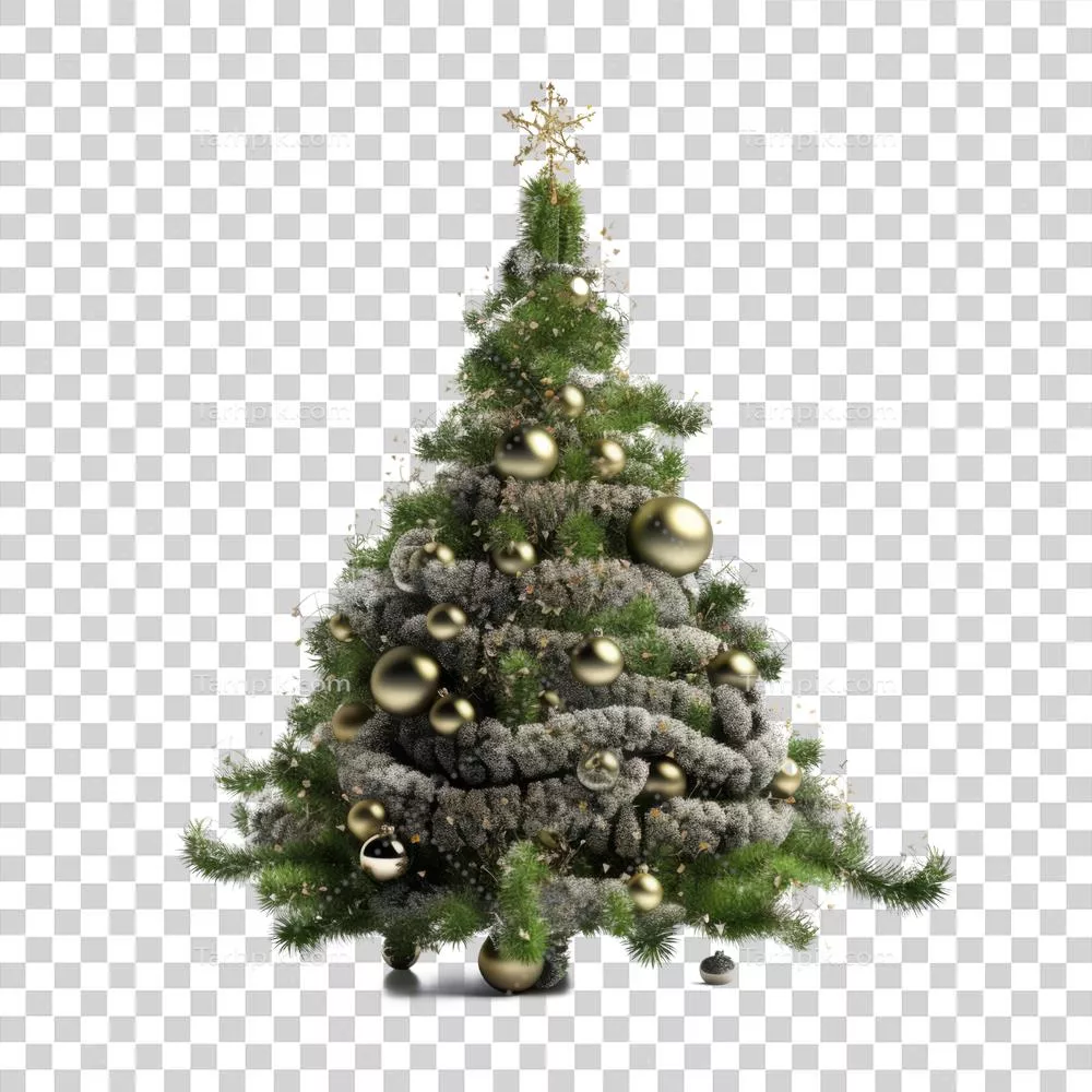 تصویر ایزوله شده از درخت کریسمس با استفاده از هوش مصنوعی Generative