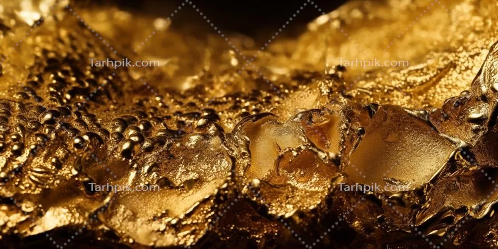 عکس ماکرو با پس‌زمینه طلایی به سبک تولید شده با هوش مصنوعی