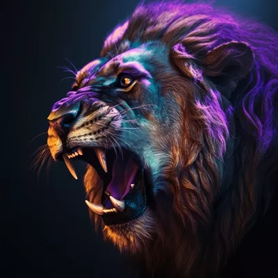 نقاشی از یک شیر خلق شده با هوش مصنوعی: هنر و خلاقیت دیجیتال