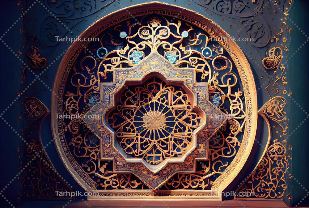 الگوهای تزئینی اسلامی برای طراحی داخلی: هنر دیجیتال و تصاویر انتزاعی