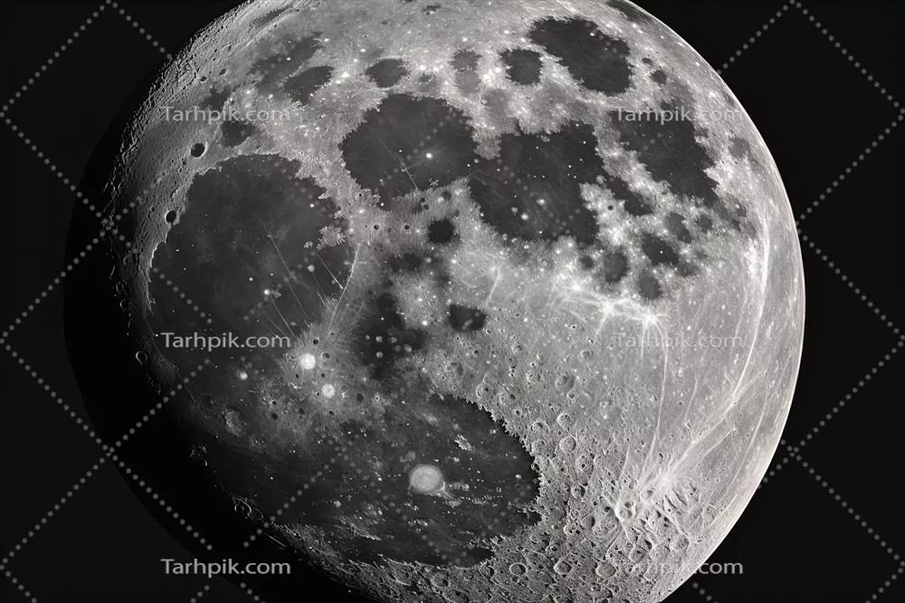 تصویر نزدیک به ماه با استفاده از هوش مصنوعی تولیدی