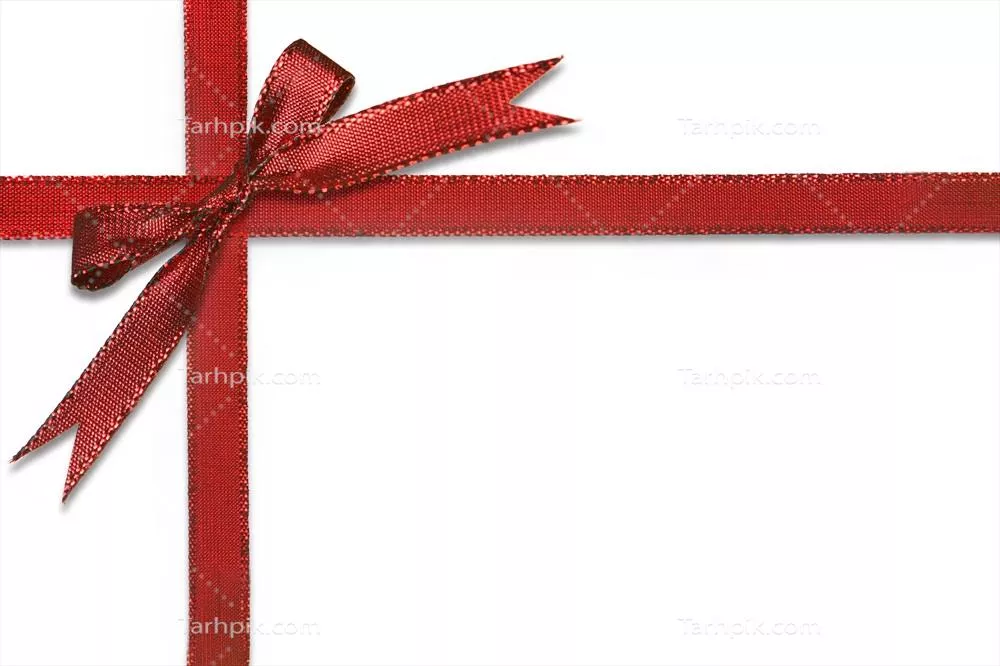 هدیه کریسمس با روبان قرمز زیبا بسته بندی شده است