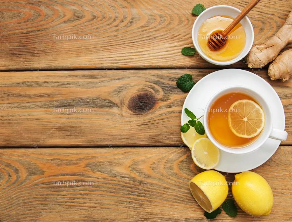 چای داغ با لیمو تازه و زنجبیل معطر برای سلامتی و نشاط