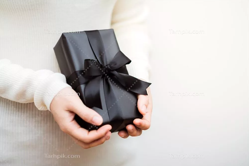 کانسپت هدیه تعطیلات با فضای خالی برای نوشتن