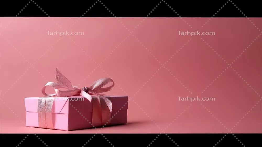 با پس‌زمینه تعطیلات و تصویر جعبه هدیه، طراحی شده با هوش مصنوعی