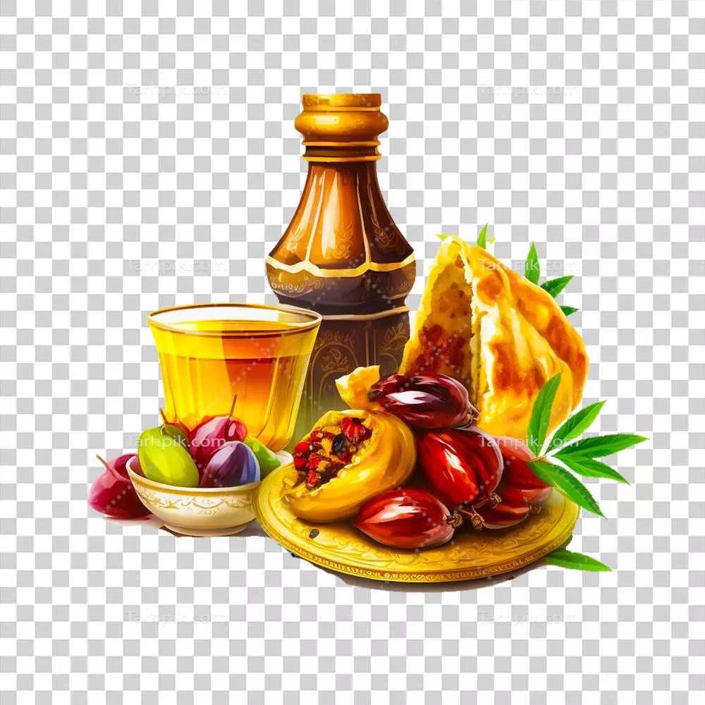 آیکون های افطار رمضان کریم برای طراحی های مذهبی و فرهنگی