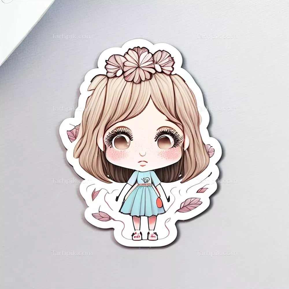 تصویر زیبا از یک دختر کوچک با طراحی دستی و ایجاد شده با هوش مصنوعی