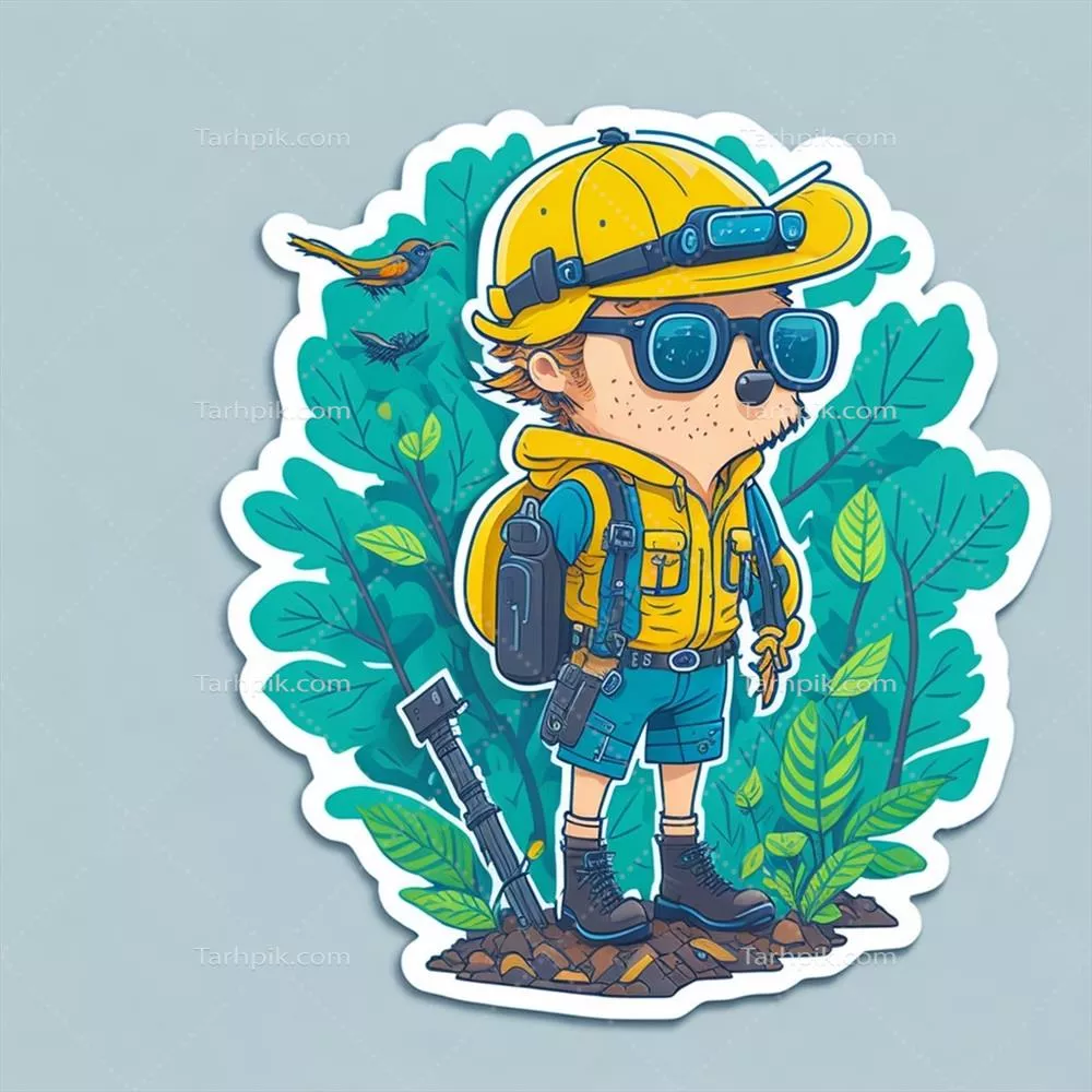 برچسب جذاب مسافر با روز جهانی محیط زیست - طراحی شده با هوش مصنوعی