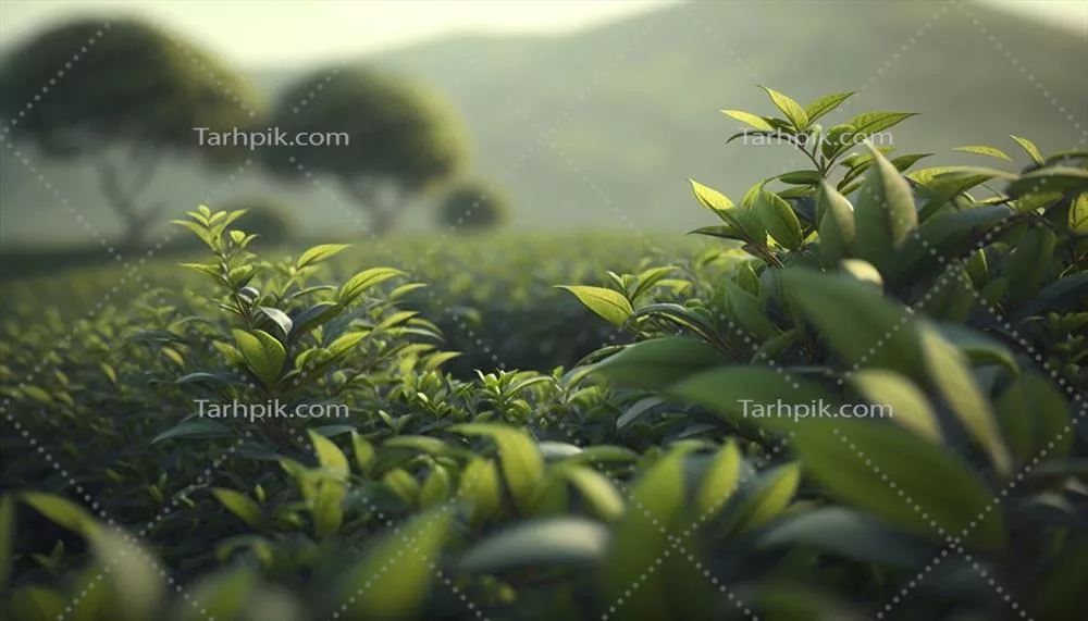مزرعههای چای سبز و سرسبز در میان زیبایی دلنشین طبیعت