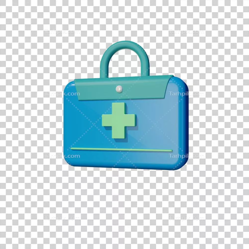 تصویرسازی سهبعدی از کیف پزشک با کیفیت و دقیق به همراه جزئیات