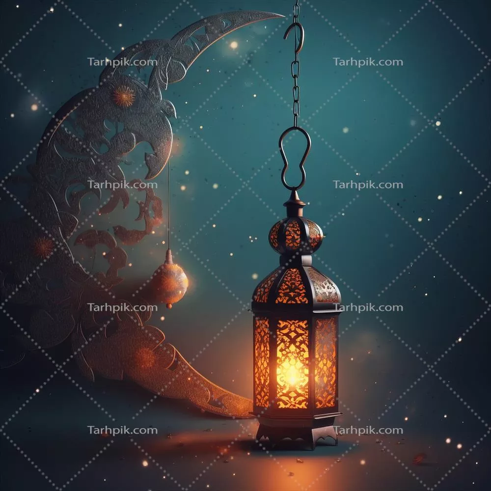 تصویر زمینه ای از تعطیلات اسلامی با استفاده از تکنولوژی هوش مصنوعی و تولیدات خلاقانه